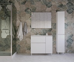 Style Line Мебель для ванной Барселона 90 L белая с б/к Люкс Plus – фотография-21